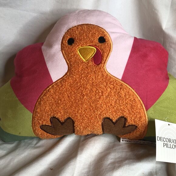 Target Bullseye Playground Fall TURKEY Shaped Pillow NWT Thanksgiving Holidays - Picture 6 of 7